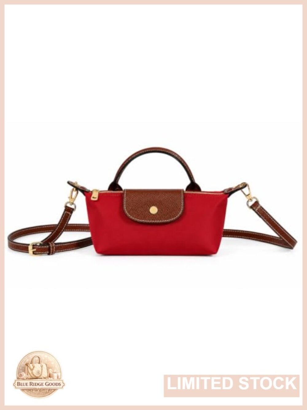 Quilted Nylon Mini Crossbody Bag with PU Leather Accents Adjustable Strap
